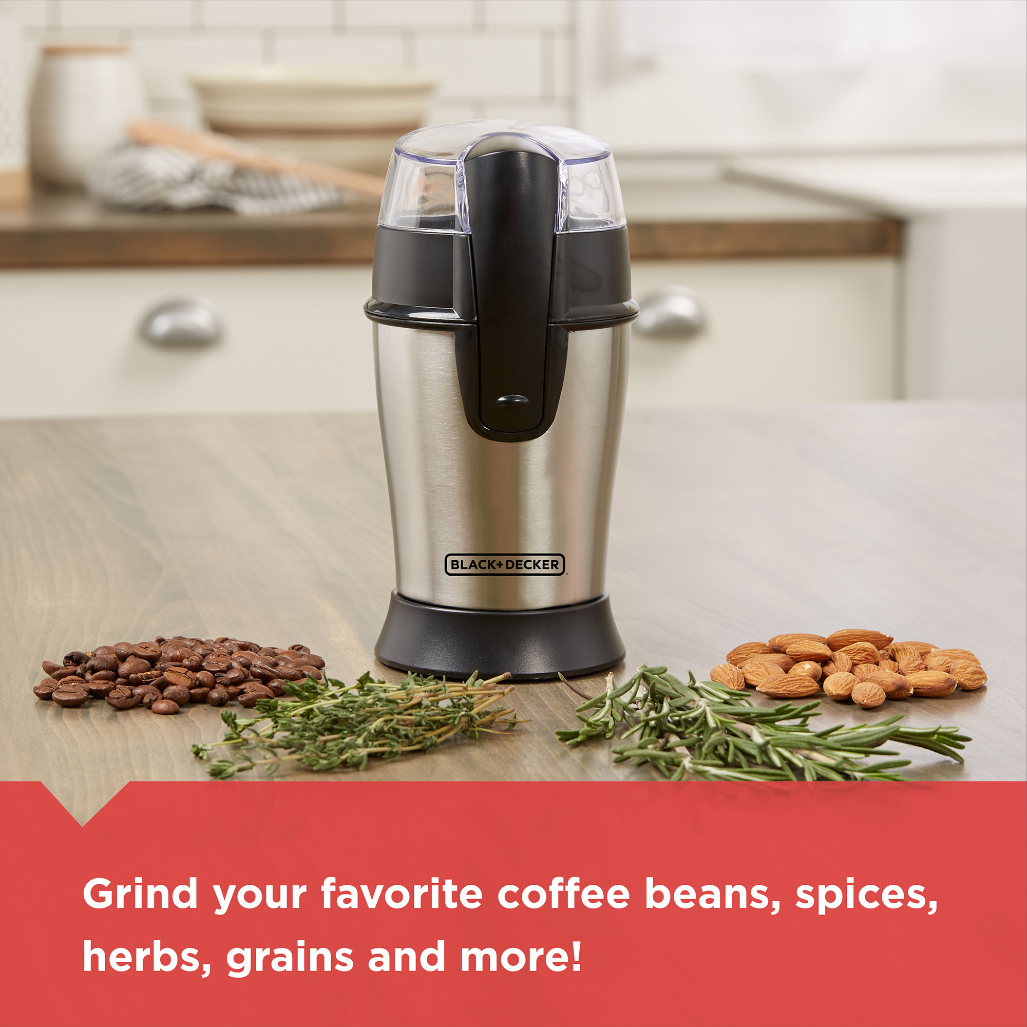 Coffee Ginders SmartGrind Electric Coffee and Spice Grinder with Stainless Steel Blades GBG100S BLACK DECKER